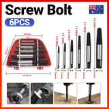 6PCS Damaged Screw Bolt Extractor Easy Out Broken Screw Remover Kit