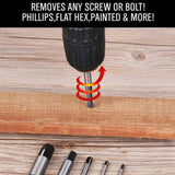 6PCS Damaged Screw Bolt Extractor Easy Out Broken Screw Remover Kit
