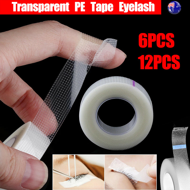 6 Rolls Transparent PE Eyelash Extension Tape Professional Lash Tool