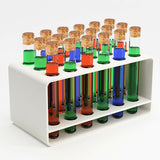 50PCS Clear Plastic Test Tubes with Cork Stopper 15ml Bottles