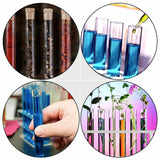 50PCS Clear Plastic Test Tubes with Cork Stopper 15ml Bottles
