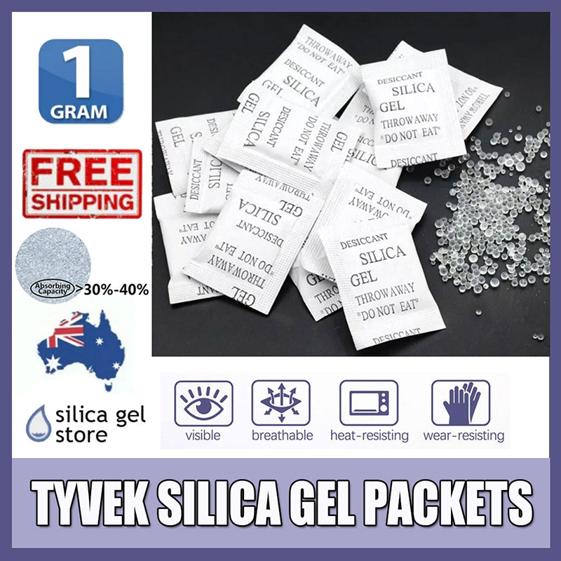 1g Silica Gel Packets Moisture Absorber Desiccant Reusable Up to 2000pcs