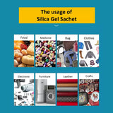 1g Silica Gel Packets Moisture Absorber Desiccant Reusable Up to 2000pcs