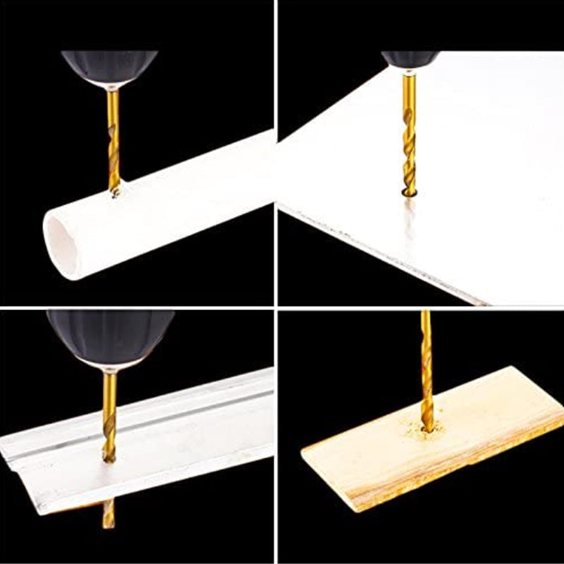 13PCS Quick Change HSS Titanium Drill Bits Hex Shank Set