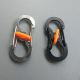 Aluminum S-Biner Carabiner Keychain Clip Spring Hook 1–2PCS