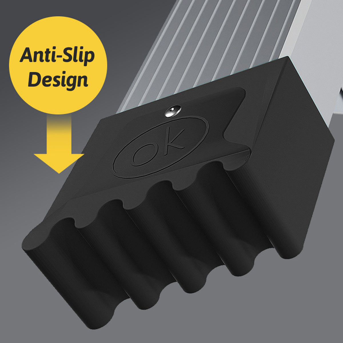 4 Step Folding Aluminum Ladder for Home Kitchen Garage