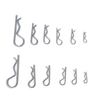 100PCS Heavy Duty R Clips Pins Zinc Plated Tractor Hitch Assortment