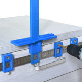 Woodworking Drill Guide Punch Locator Ruler for Furniture Carpentry