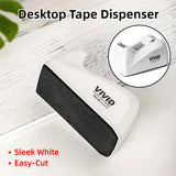 Transparent Desk Tape Dispenser Holder Refillable Tape Cutter