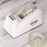 Transparent Desk Tape Dispenser Holder Refillable Tape Cutter