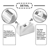 Transparent Desk Tape Dispenser Holder Refillable Tape Cutter