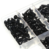 340PCS Black Self-Tapping Screws Assortment for Metal Wood
