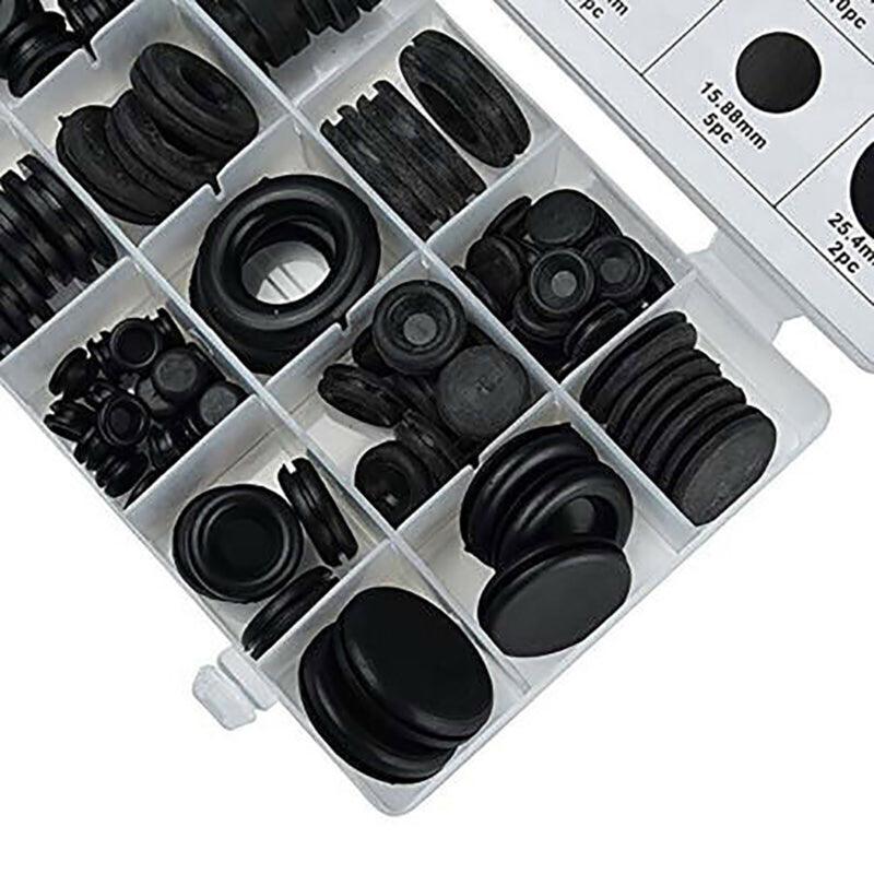 125PCS Rubber Grommet Assortment Kit with 18 Sizes for Automotive and DIY