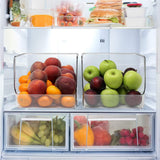 10PCS Clear Plastic Storage Boxes Food Display Organizer Set