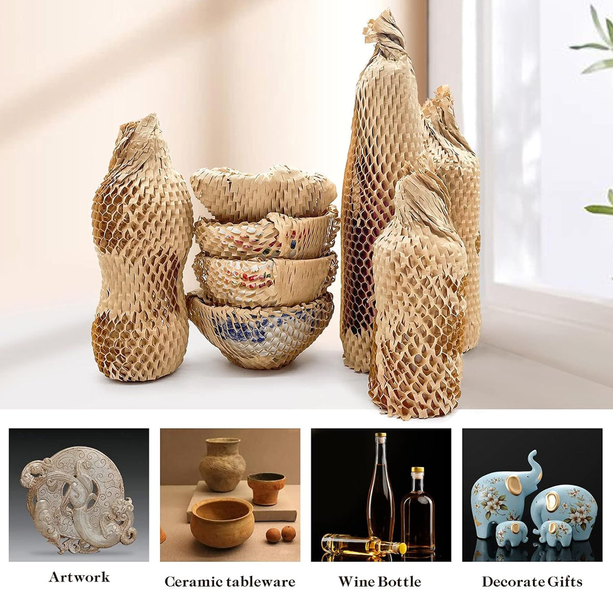 Honeycomb Kraft Paper Roll Cushioning Packaging Wrap
