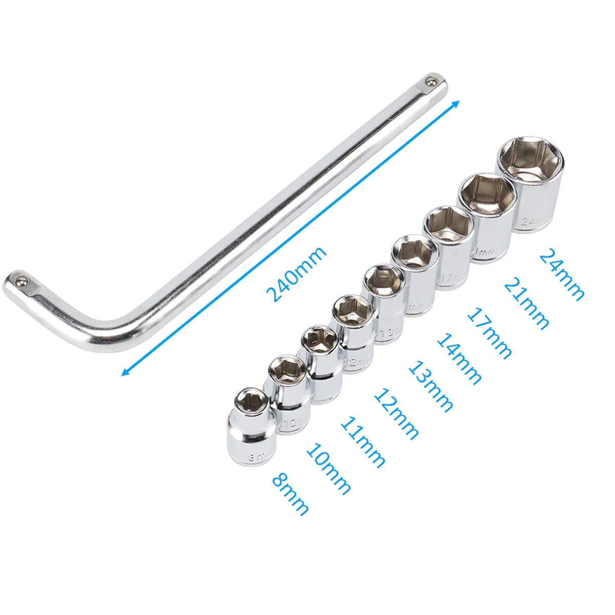 10PCS Multi-Function Wrench Tool Set Auto Repair Hardware Kit