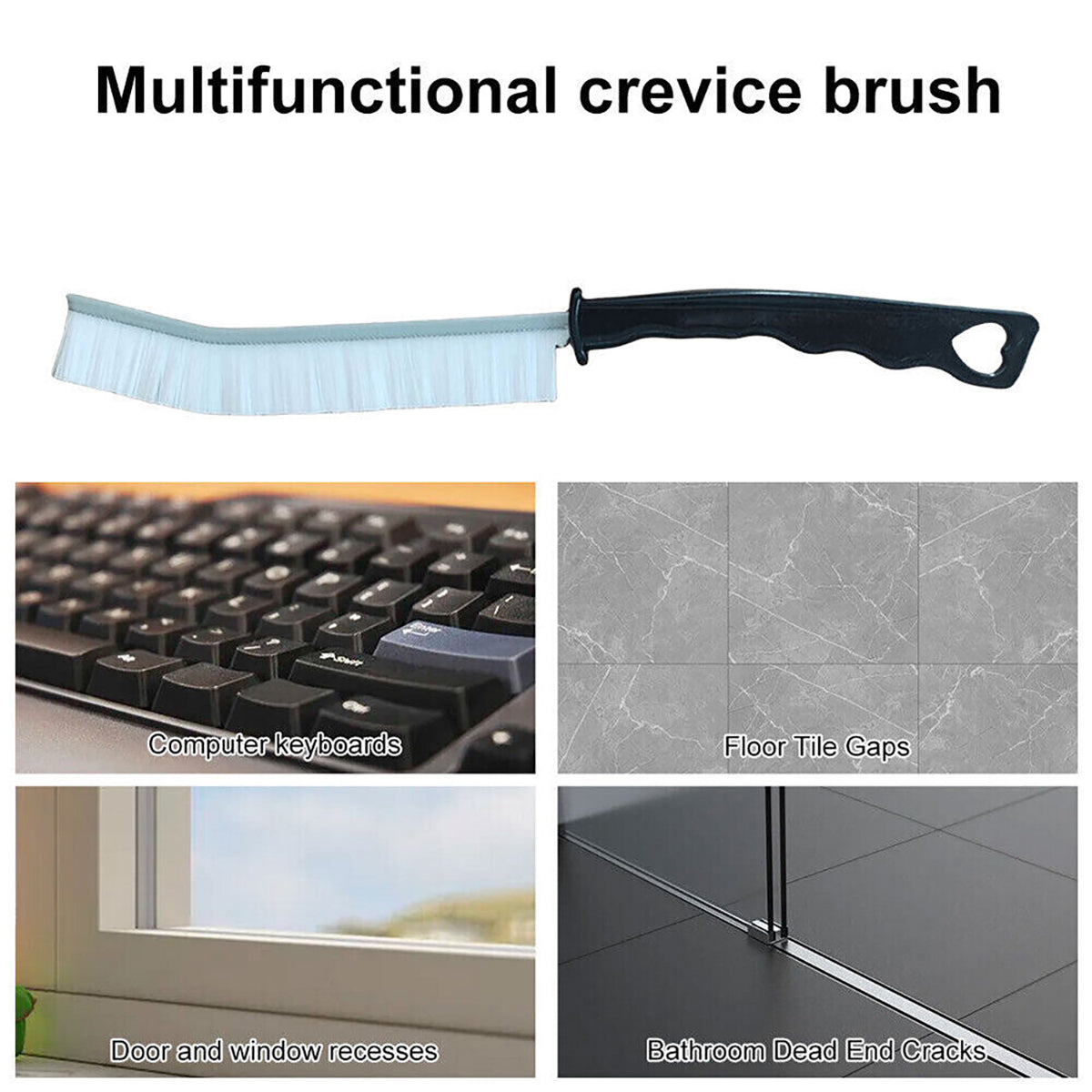 Hard Bristle Crevice Cleaning Brush for Household Gaps