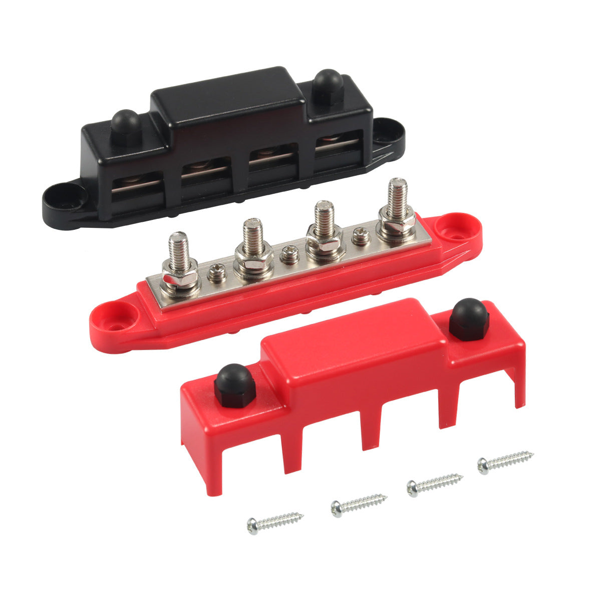 12V M8/M10 Distribution Block Covered Busbar Terminal for Electrical Systems