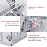 Humane Rat Trap Cage Live Animal Catch Box Stainless Steel