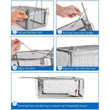 Humane Rat Trap Cage Live Animal Catch Box Stainless Steel