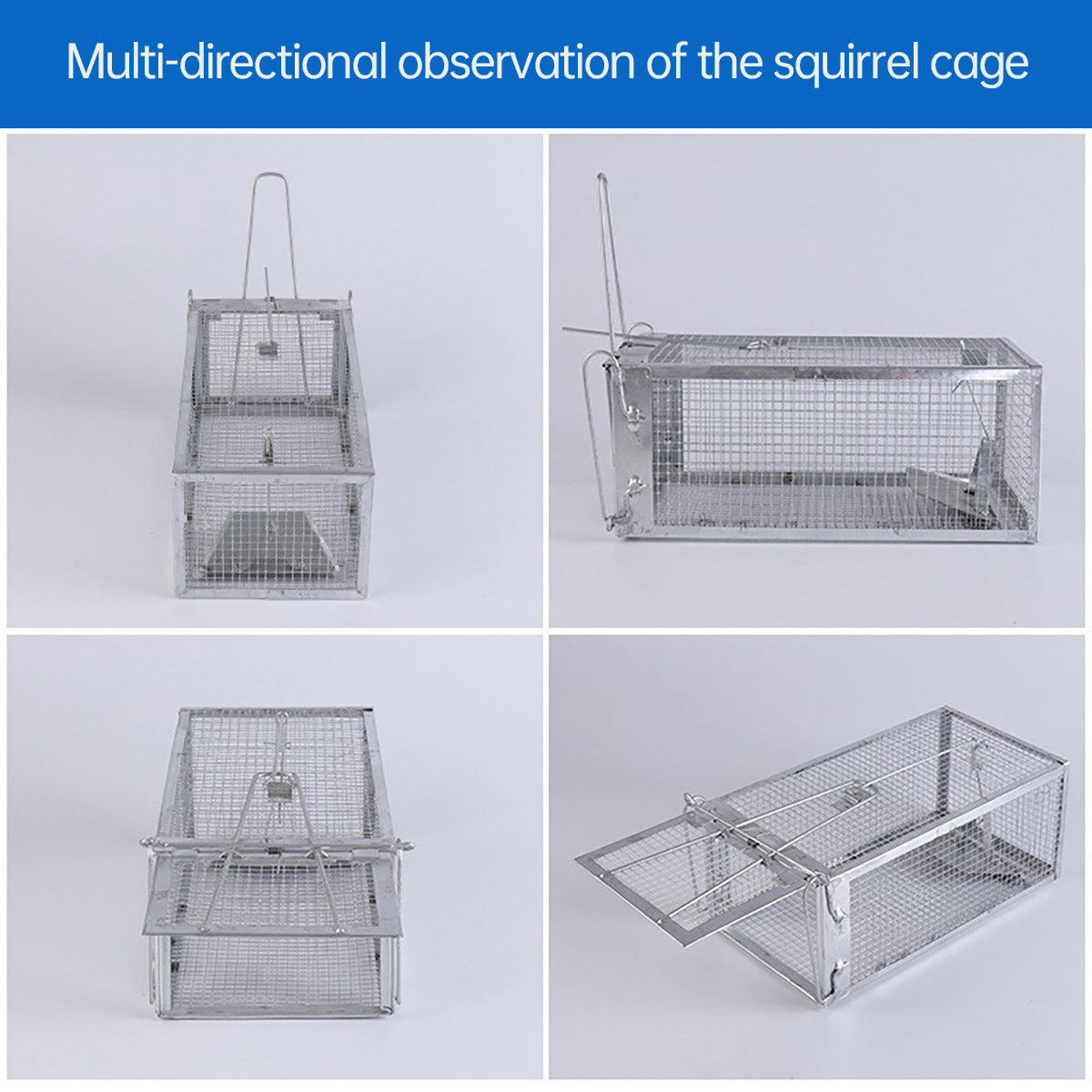 Humane Rat Trap Cage Live Animal Catch Box Stainless Steel