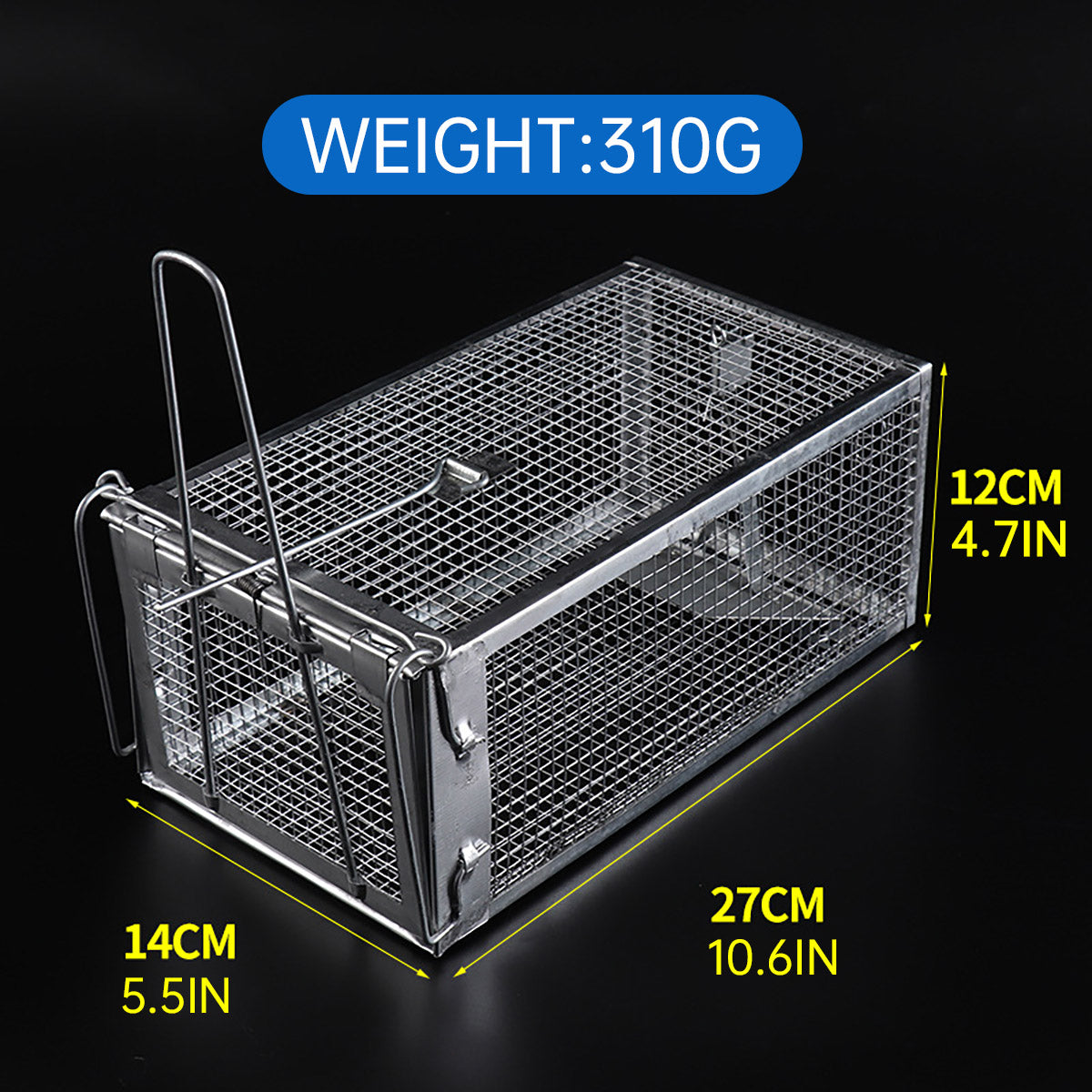 Humane Rat Trap Cage Live Animal Catch Box Stainless Steel