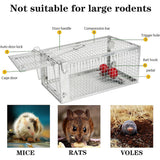 Humane Rat Trap Cage Live Animal Catch Box Stainless Steel