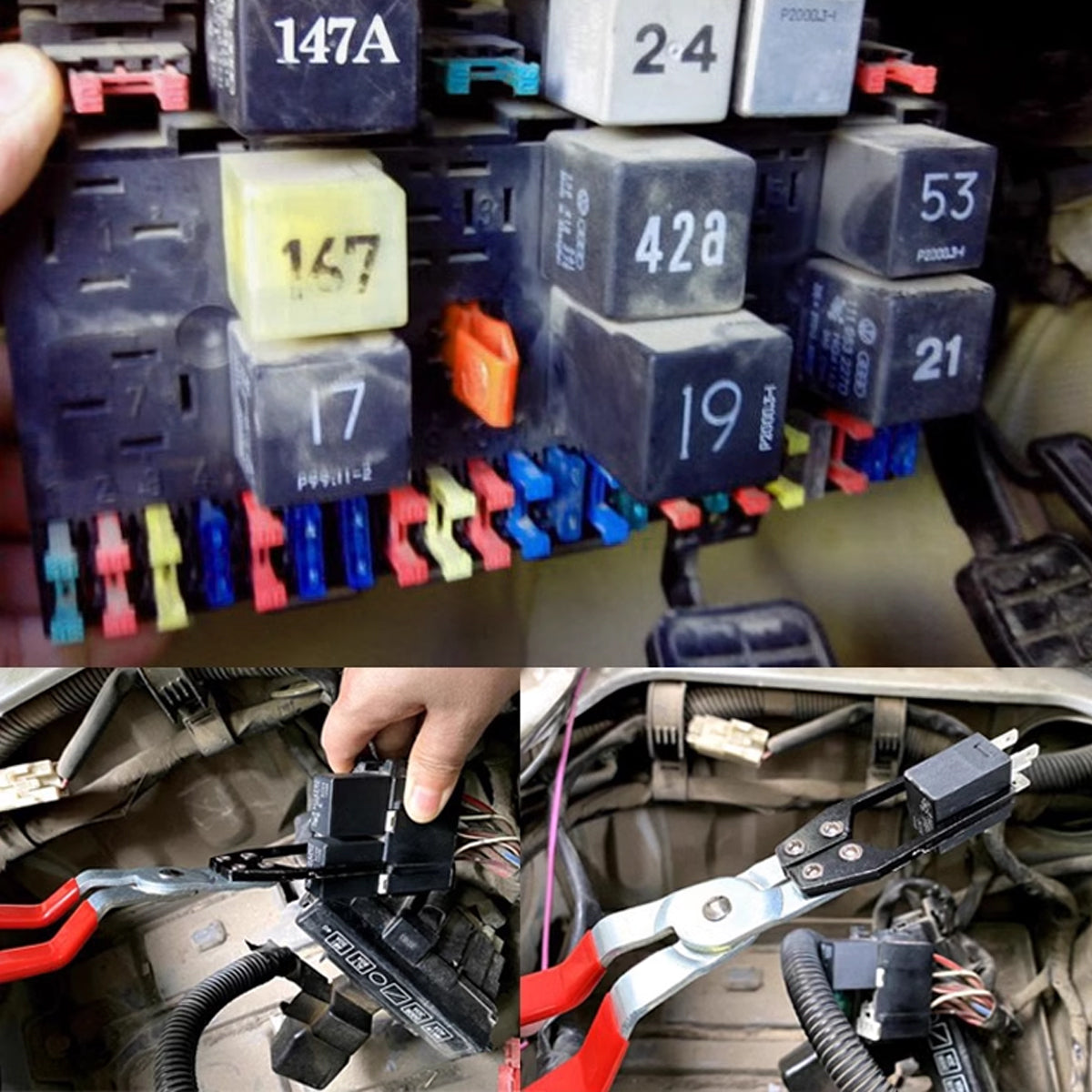 Auto Fuse Puller Relay Extraction Pliers for Car Mechanics