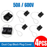 4PCS High Power Connector Plug with Dust Cover 50A 600V