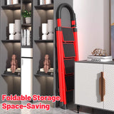 4 Step Folding Carbon Steel Heavy Duty Ladder with Tool Rack