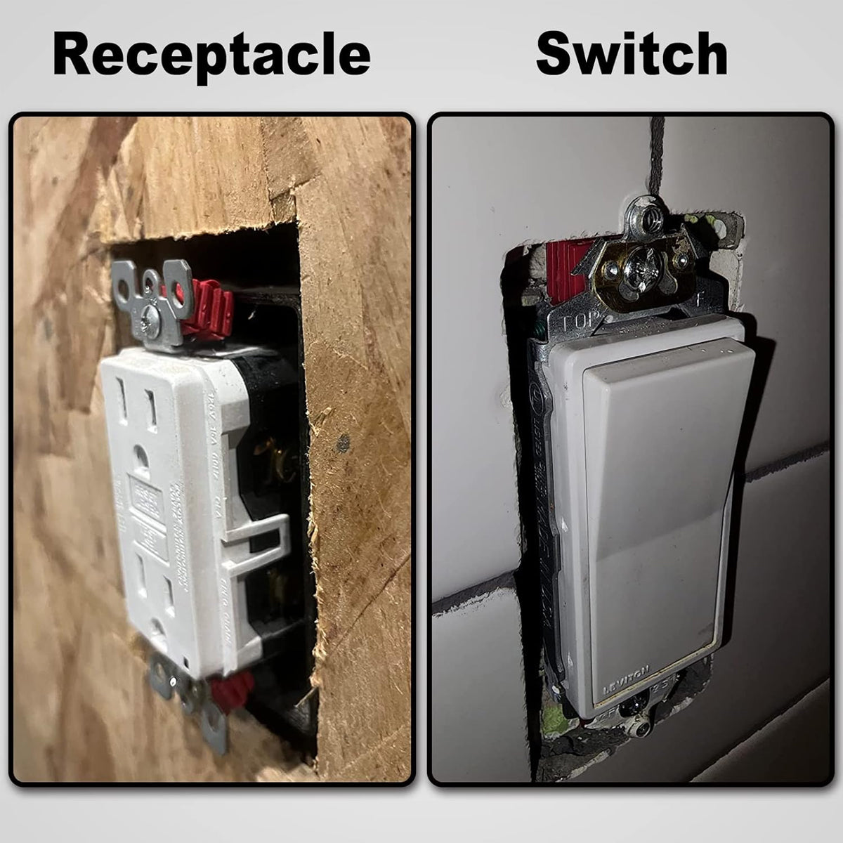 Red Switch & Receptacle Spacers Adjustable Electrical Tool