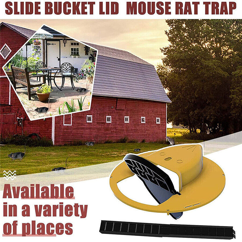 Flip N Slide Bucket Lid Mouse Rat Trap With Ladder Mousetrap Catcher