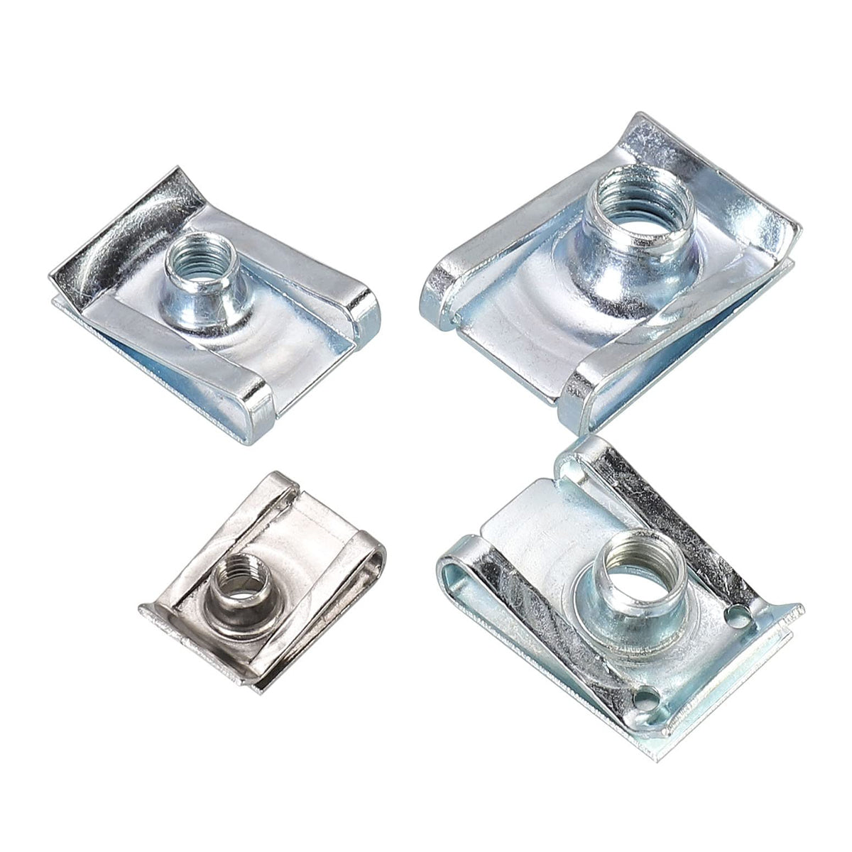 80PCS Stainless Steel M4-M8 Sheet Metal Nut Clips Assortment