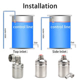 304 Stainless Steel Float Ball Valve Automatic Water Control