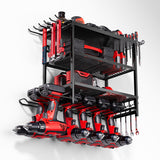 4-Layer Wall-Mounted Power Tool Storage Rack for Drill Screwdriver Organisation
