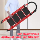 4 Step Folding Carbon Steel Heavy Duty Ladder with Tool Rack