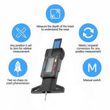 Car Digital Depth Gauge Tyre Tread Brake Pad Caliper LCD
