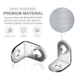 10PCS 90 Degree L-Shaped Angle Brackets Stainless Steel Furniture Support