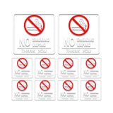 No Smoking Sign Waterproof Removable Safety Sticker Label 10pcs