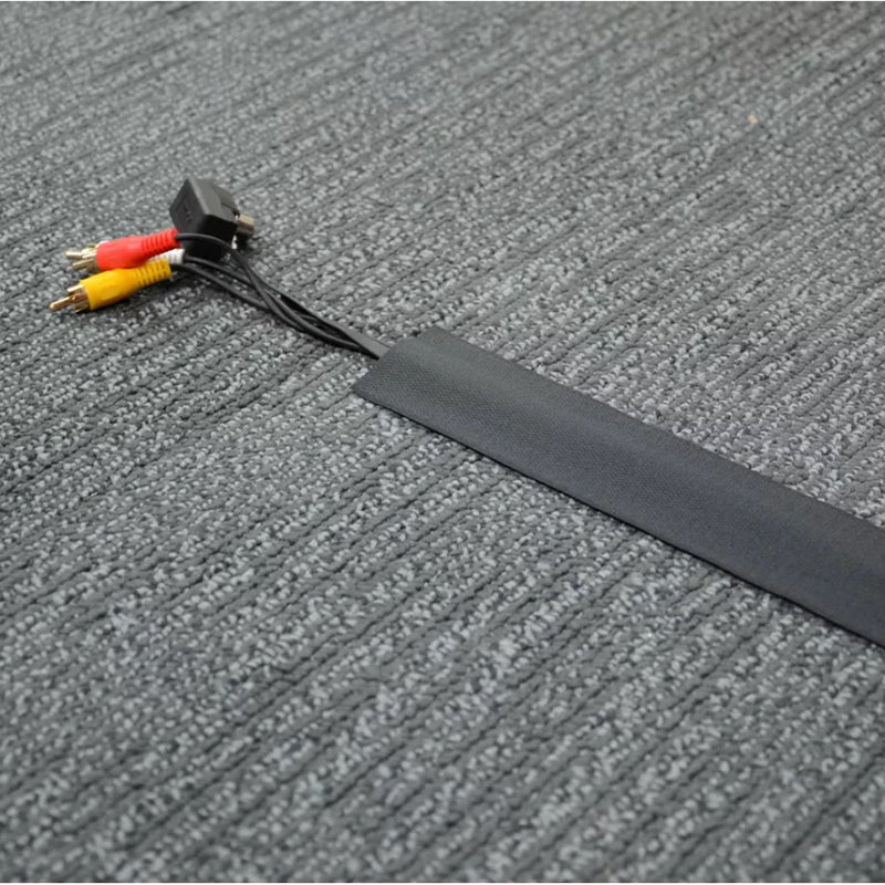 Cable Cover Nylon Sticky Wire Protector Floor Carpet Cord Sleeve