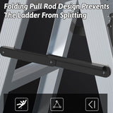 4 Step Folding Aluminum Ladder for Home Kitchen Garage