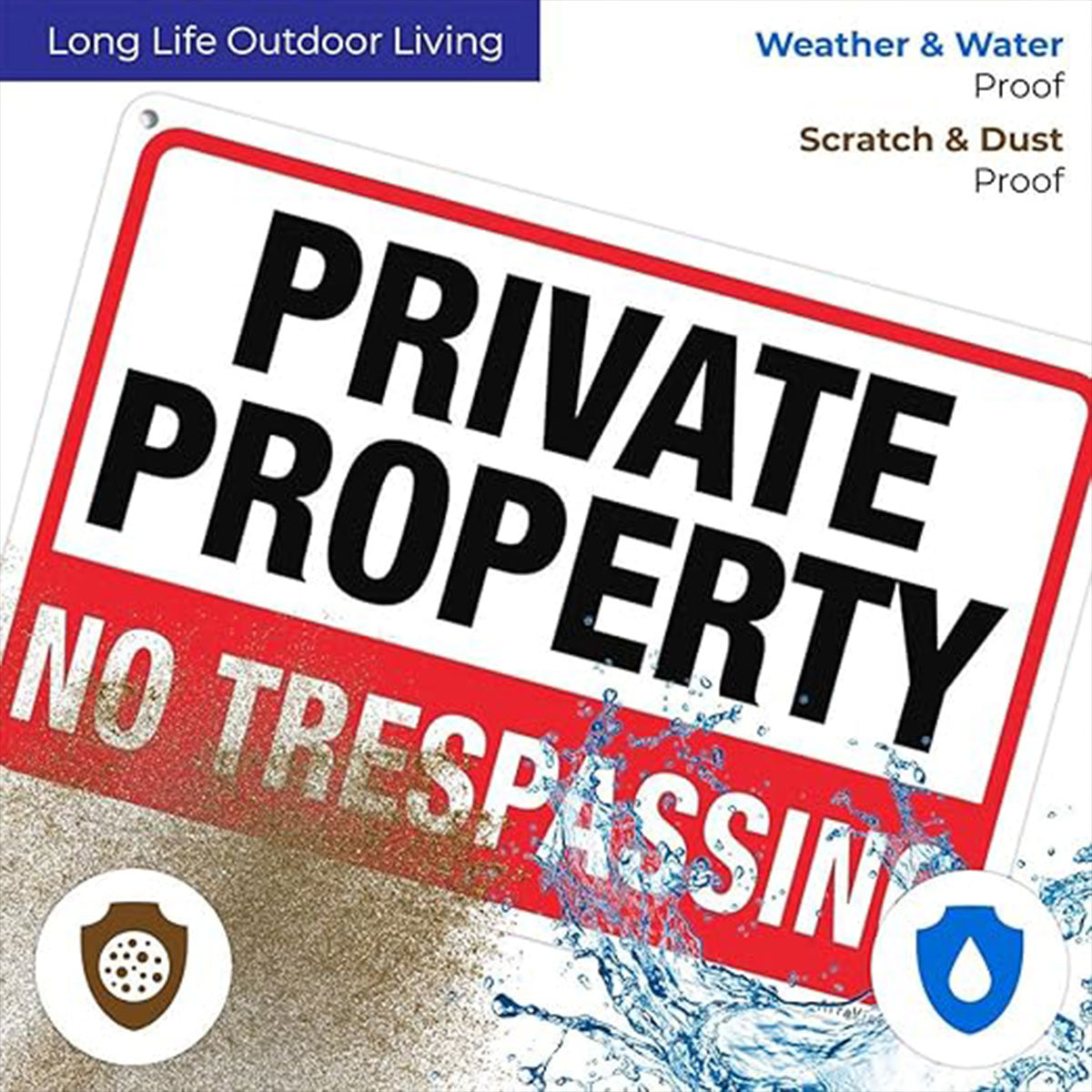 4PCS Reflective Surveillance Warning Signs Metal Security Camera Notice Durable