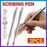 2x Tungsten Carbide Steel Scribing Pen Marker Metal