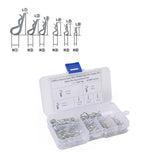 100PCS Heavy Duty R Clips Pins Zinc Plated Tractor Hitch Assortment