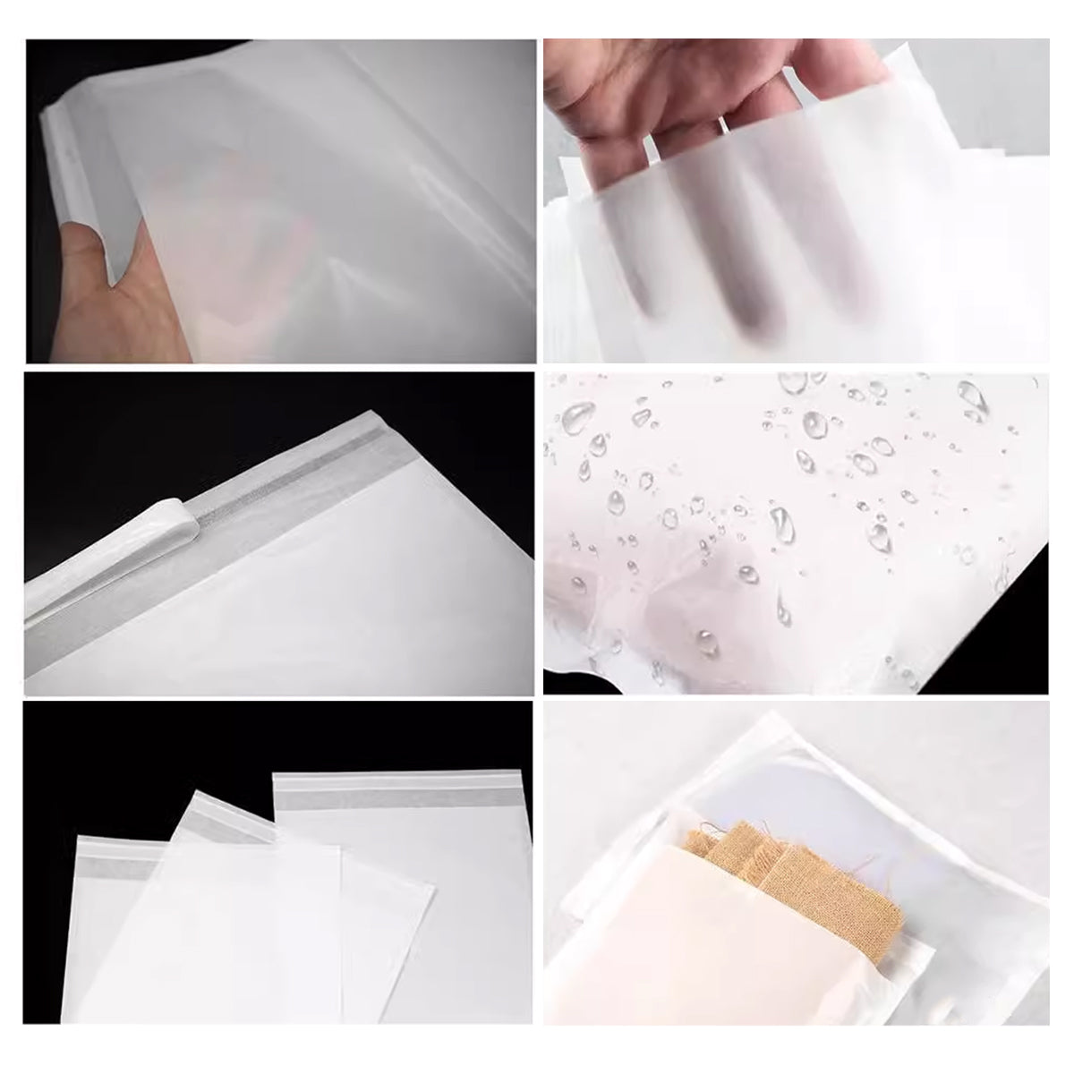 50PCS Biodegradable Translucent Paper Bags Greaseproof Glassine