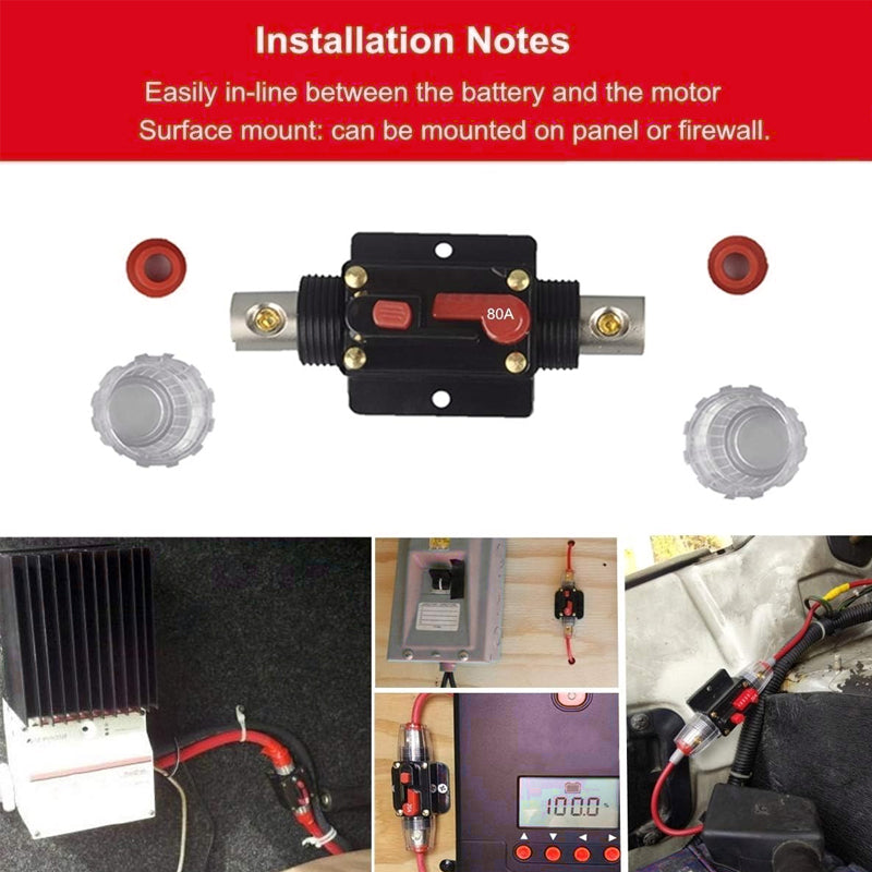 20–150A Waterproof Circuit Breaker Manual Reset 12V/24V