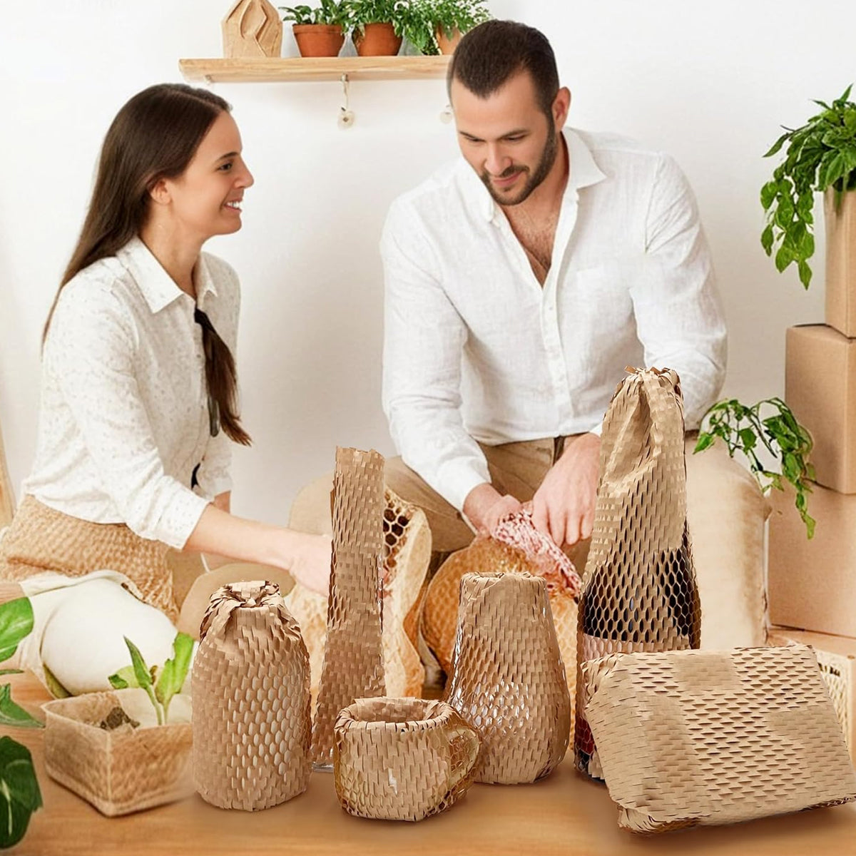 Honeycomb Kraft Paper Roll Cushioning Packaging Wrap