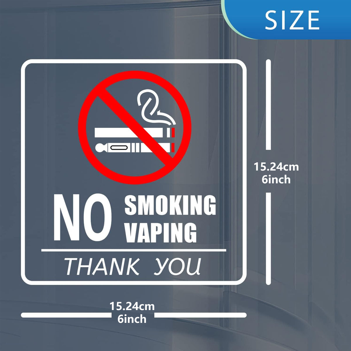 No Smoking Sign Waterproof Removable Safety Sticker Label 10pcs