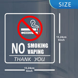 No Smoking Sign Waterproof Removable Safety Sticker Label 10pcs