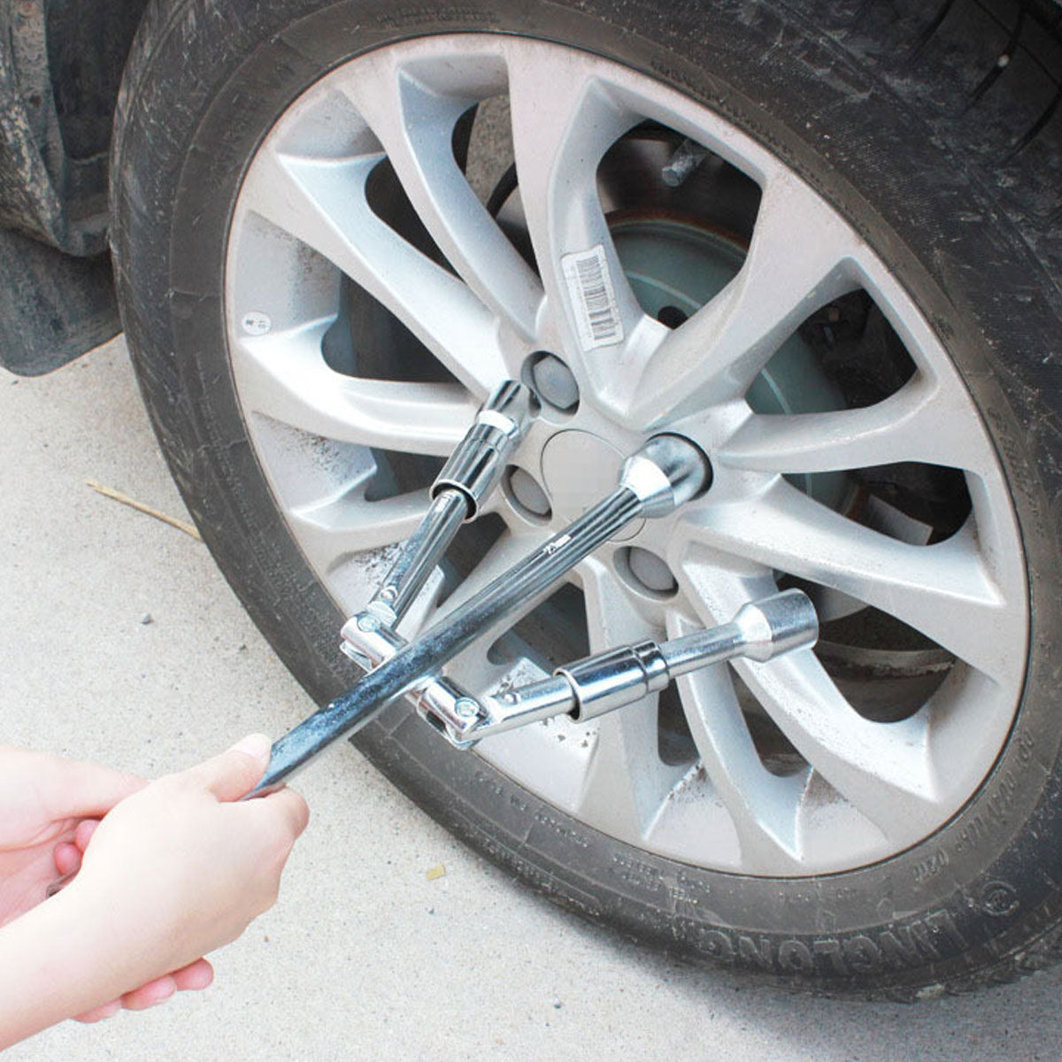 Foldable Tire Wrench Set Carbon Steel for Car SUV Truck Auto Repair